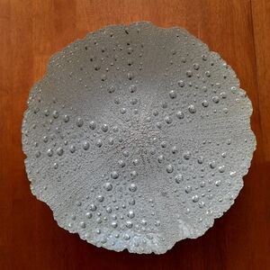 Textured White & Silver Decorative Plate